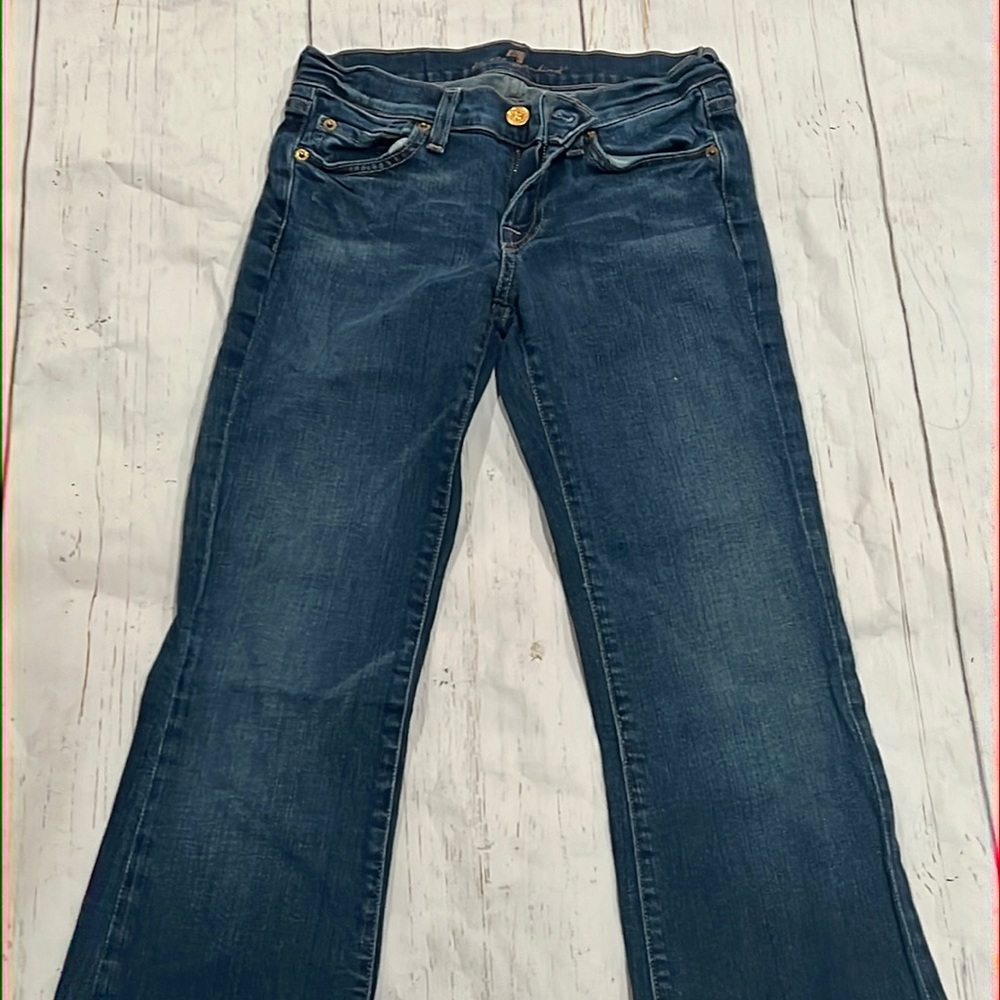 7 for all mankind blue flare jeans